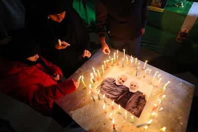 Iraqis mark the fourth anniversary of the killing of Qassem Suleimani and Abu Mahdi Al Muhandis. AFP