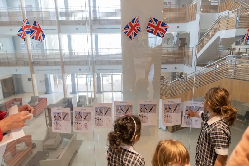 The pupils helped to decorate Brighton College Dubai.
Antonie Robertson / The National