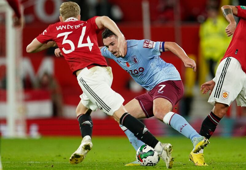 Donny Van de Beek – 4. Anonymous in such an important position. Again. Touched the ball 21 times in an hour. His replacement Eriksen touched it 22 times in 31 minutes. AP Photo