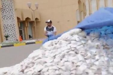 Dubai Police display the drug haul. Courtesy: Dubai Police