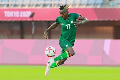 Zambia's Racheal Kundananji is one of the highest paid footballers in the women's game. AFP