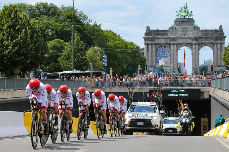 Tour de France 2019 - 106th Edition - 2nd Stage Brussels - Brussels 28 km - 07/07/2019 - UAE - Team Emirates - photo Kei Tsuji/BettiniPhoto©2019