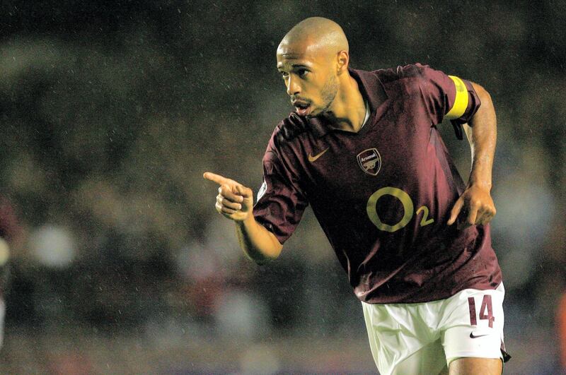 Arsenal's Thierry Henry celebrates his first goal  (Photo by Michael Regan - PA Images via Getty Images)