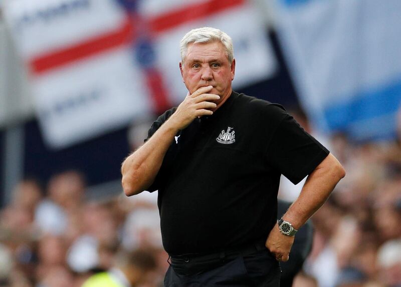 Soccer Football - Premier League - Tottenham Hotspur v Newcastle United - Tottenham Hotspur Stadium, London, Britain - August 25, 2019 Newcastle United manager Steve Bruce looks on Action Images via Reuters/John Sibley EDITORIAL USE ONLY. No use with unauthorized audio, video, data, fixture lists, club/league logos or "live" services. Online in-match use limited to 75 images, no video emulation. No use in betting, games or single club/league/player publications. Please contact your account representative for further details.