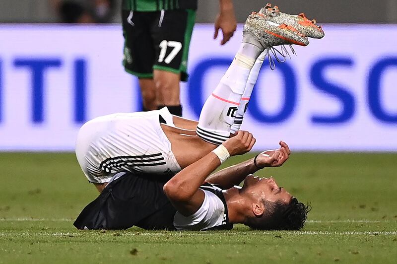 Ronaldo had a frustrating night as Juventus drew 3-3 with Sassuolo at the Mapei Stadium on Wednesday, July 15. AFP
