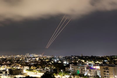 An anti-missile system operates after Iran launched drones and missiles towards Israel, as seen from Ashkelon, Israel April 14. Reuters