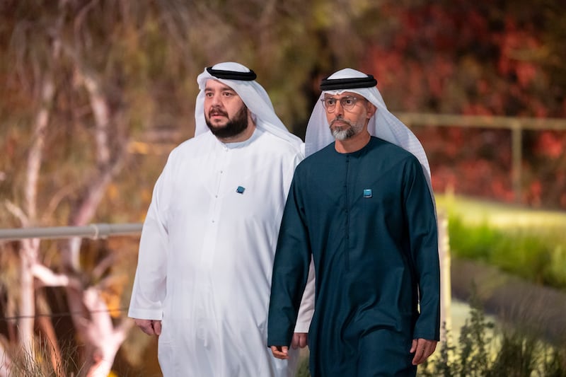 Suhail Al Mazrouei, Minister of Energy and Infrastructure, and with Mohamed Al Suwaidi, Minister of Investment, at the launch