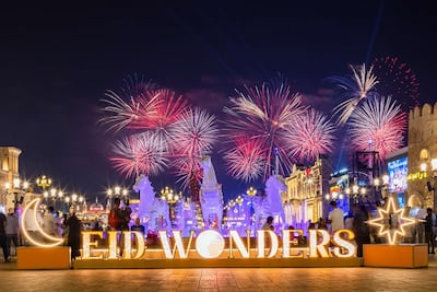 The park has set up an Eid Wonder Souq and will have daily fireworks. Photo: Global Village