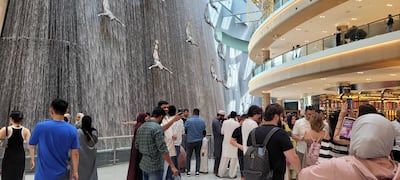 Visitors flocked to Dubai Mall for Eid Al Fitr on Thursday. Patrick Ryan / The National