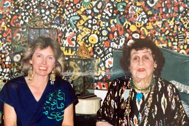 Majda with her mother-in-law in Princess Fahrelnissa Zeid in Amman in the 1990s. Courtesy of Princess Majda Ra'ad