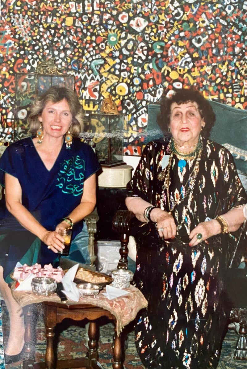 Majda with her mother-in-law in Princess Fahrelnissa Zeid in Amman in the 1990s. Courtesy of Princess Majda Ra'ad