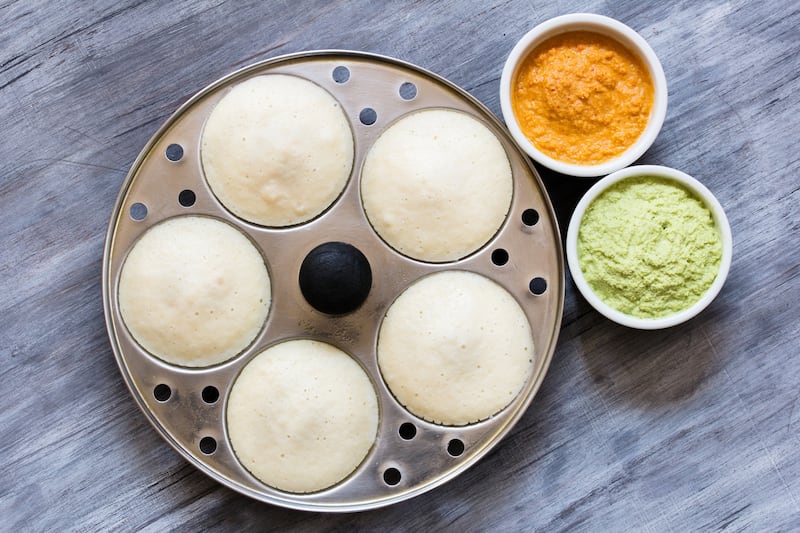 Easy-to-digest idlis are known for their low-calorie content. Photo: Getty Images