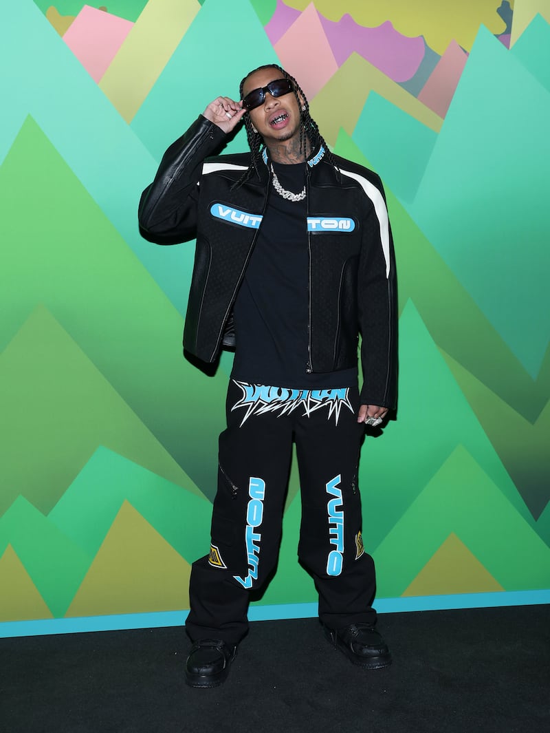 Rapper Tyga at the Louis Vuitton show. Getty Images