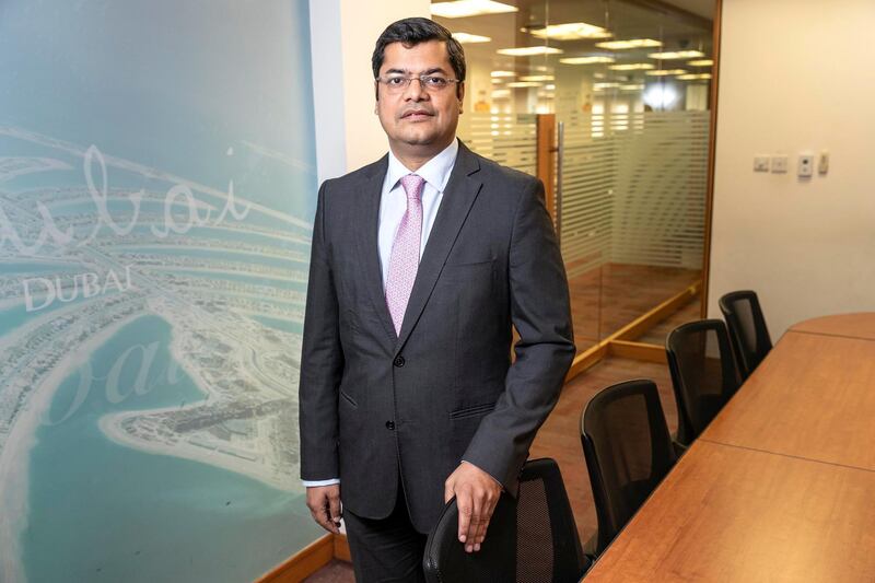 DUBAI, UNITED ARAB EMIRATES. 24 SEPTEMBER 2019. Rohit Garg, Head of Business Banking and NeoBiz at Mashreq. (Photo: Antonie Robertson/The National) Journalist: Nada Al Sewy. Section: National.
