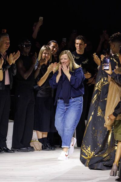 Sarah Burton bows out of Alexander McQueen after her final show for the house. Photo: Alexander McQueen