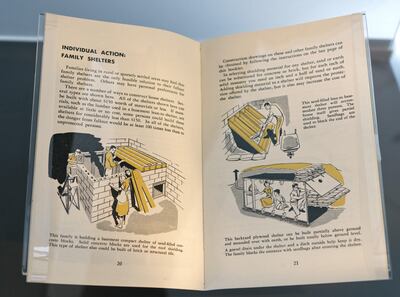 A booklet from the Cold War describing how to build a family shelter in case of nuclear attack. Alamy