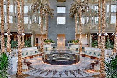 The Waldorf Astoria Cairo Heliopolis's signature clock pays homage to Egypt's ancient past. Photo: Waldorf Astoria Cairo Heliopolis