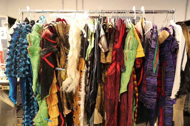 Costumes used in the show 