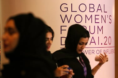 DUBAI, UNITED ARAB EMIRATES , Feb 17 – 2020 :- Delegates at the Global Women’s Forum Dubai held at Madinat Jumeirah in Dubai. (Pawan Singh / The National) For News.