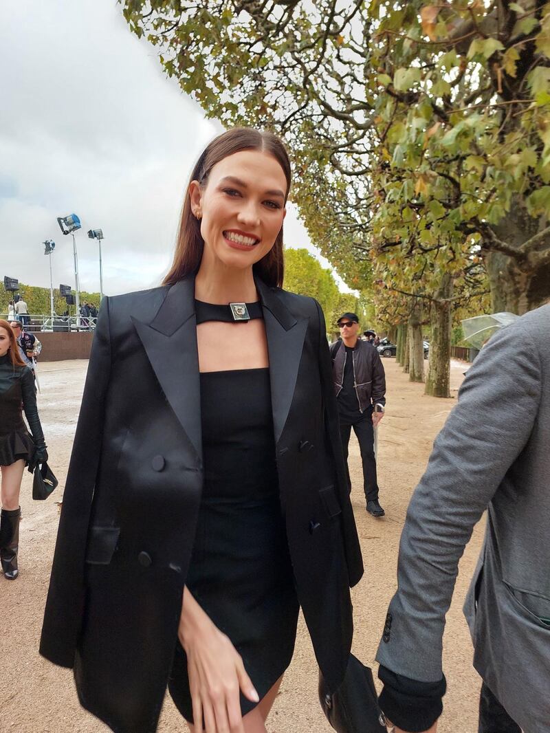 Karlie Kloss at the Givenchy show. Sarah Maisey / The National