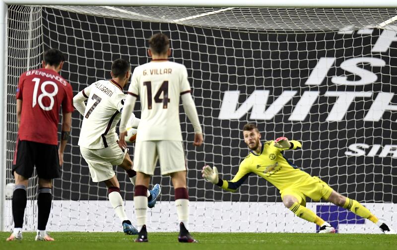 MANCHESTER UNITED RATINGS: David De Gea 7 - Seldom saves penalties, but went the right way for Roma – but little chance of stopping it. Could do little for the second, but it’s rare for United to concede two. EPA