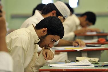 The UAE Ministry of Education is set to hold exams in November. AFP 