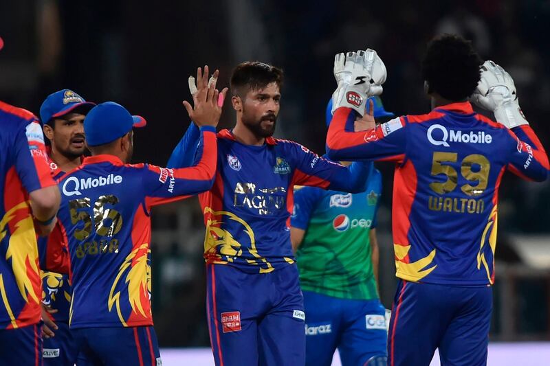 9 Mohammed Amir (Karachi Kings)
Almost as reliable with the ball as his teammate Babar Azam is with the bat. Only three bowlers managed more than his haul of 10 wickets, and he had a respectable economy, too. AFP