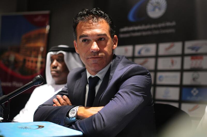 Baniyas introduced Luis Garcia as their coach. ‘This is a new experience for me and I am already beginning to enjoy it,’ he says. Delores Johnson / The National

