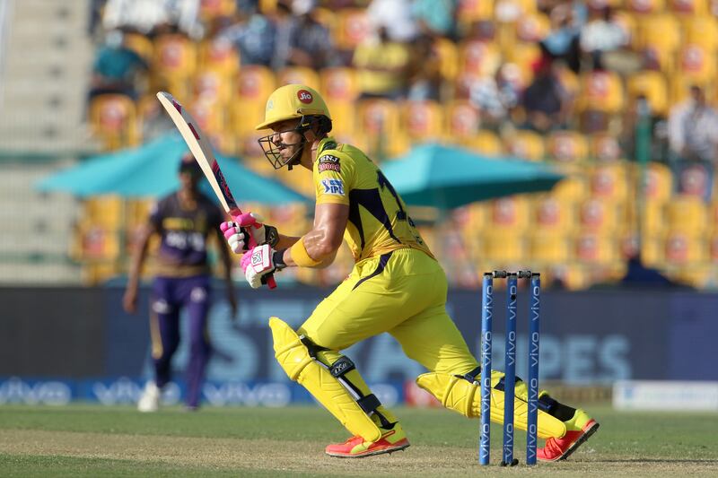 Faf du Plessis top-scored for Chennai Super Kings with 43. Sportzpics for IPL