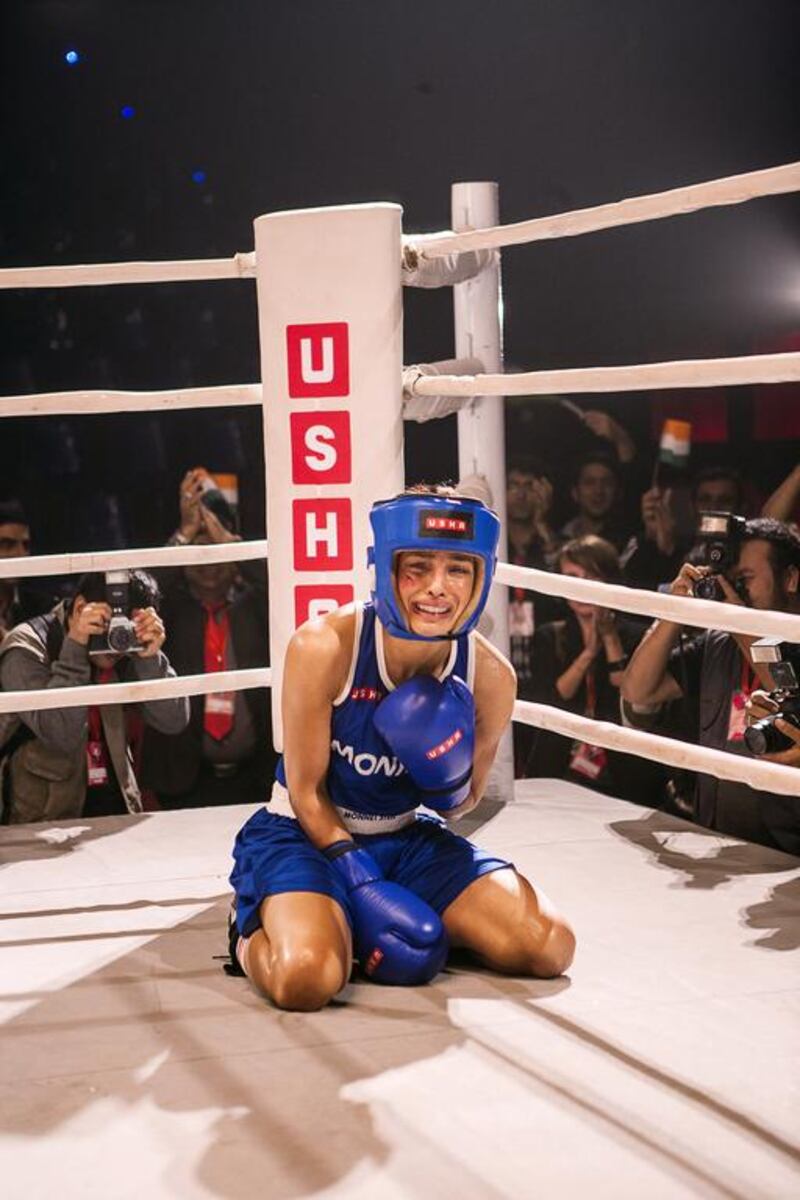 Priyanka Chopra as the Indian boxing champion Mary Kom. Courtesy Blue Lotus Productions