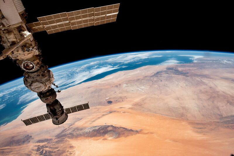 UAE astronaut Sultan Al Neyadi's picture of the Eye of the Sahara, taken from the International Space Station. Photo: Sultan al Neyadi