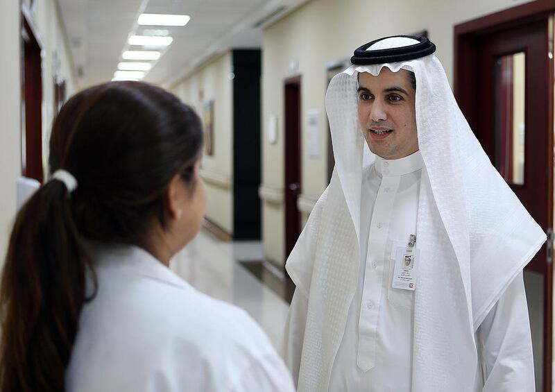 Dr Khalid Al Khalaiwy, an emergency medicine consultant at Dr Sulaiman Habib Hospital in Dubai. Satish Kumar / The National