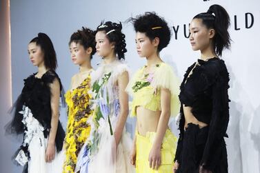 Caroline Hu at Shanghai Fashion Week March 2019. Getty Images