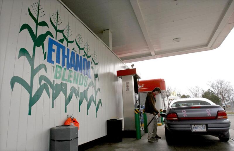 An attendant pumps gasoline blended with 10 per cent ethanol at the UPI Energy gas station in Chatham, Ontario. Mark Blinch / Reuters