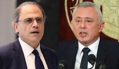 Jihad Azour (left), a senior official in the International Monetary Fund, and Suleiman Frangieh, the scion of an influential politician dynasty, are the two main candidates to become Lebanon's next president. Photos: AFP / REUTERS