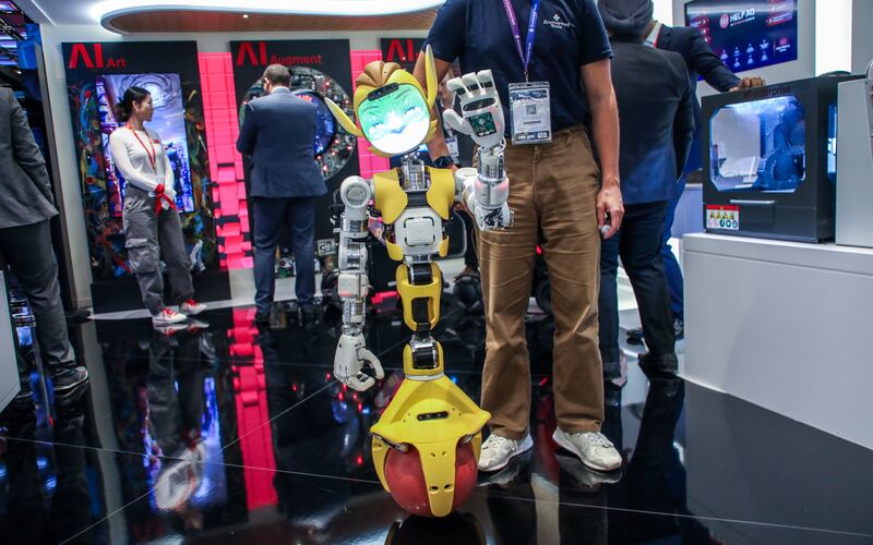 Miroki robot on the Etisalat stand