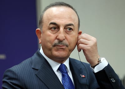Turkish Foreign Minister Mevlut Cavusoglu on April 19. AFP