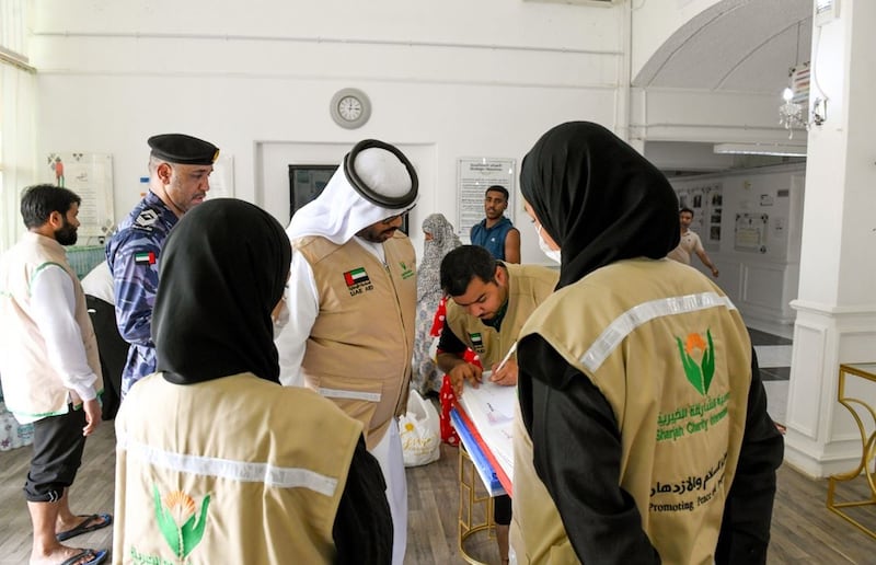 Accommodation was provided to more than 2,100 affected people in schools and hotels in the area. Photo: Sharjah Media Office