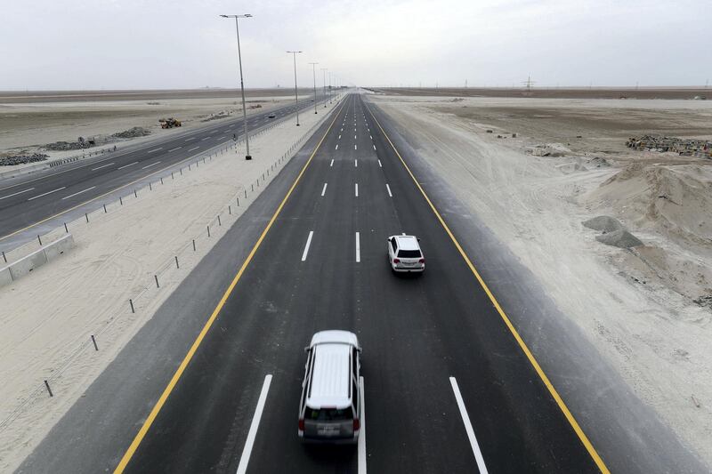 Abu Dhabi, United Arab Emirates - January 30th, 2018: The new Sheikh Khalifa Bin Zayed Highway. Tuesday, January 30th, 2018 in Abu Dhabi. Chris Whiteoak / The National
