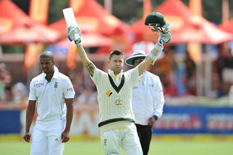 Michael Clarke, the Australia captain, scored his 27th Test century on Sunday. Luigi Bennett / AFP