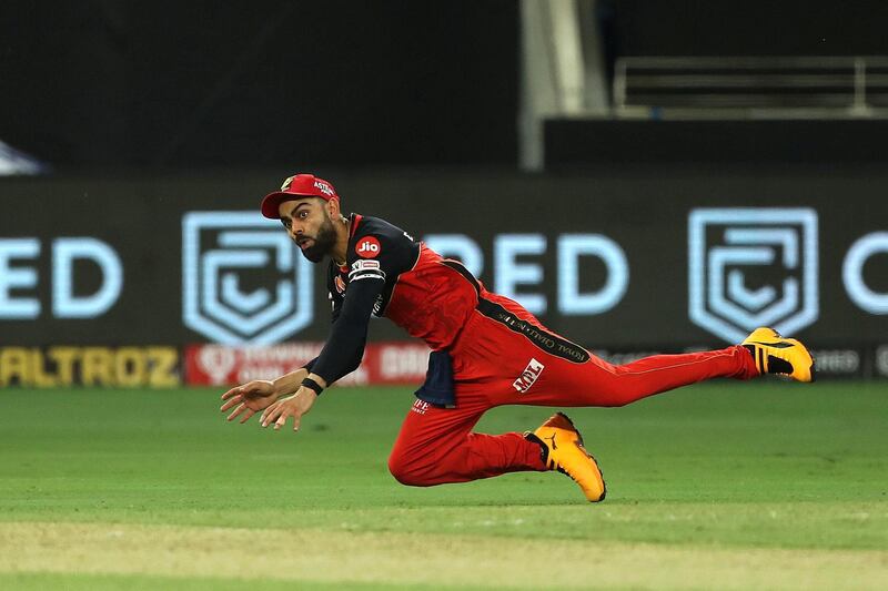 Virat Kohli captain of Royal Challengers Bangalore during match 6 of season 13 of the Dream 11 Indian Premier League (IPL) between Kings XI Punjab and Royal Challengers Bangalore held at the Dubai International Cricket Stadium, Dubai in the United Arab Emirates on the 24th September 2020.  Photo by: Ron Gaunt  / Sportzpics for BCCI