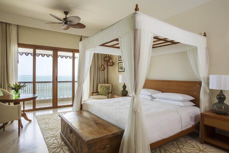 A king bedroom at the new Park Hyatt Zanzibar, a Dubai-owned hotel. Courtesy Park Hyatt Zanzibar