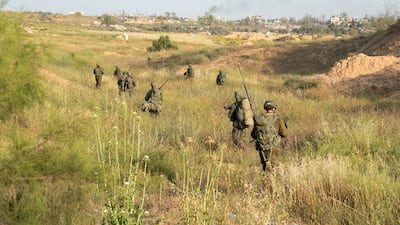 Israeli army troops during an operation in the Gaza Strip. AFP