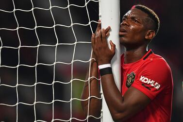 Paul Pogba played 90 minutes of Manchester United's third-round Carabao Cup match against Rochdale, picking up an ankle injury in the process. AFP