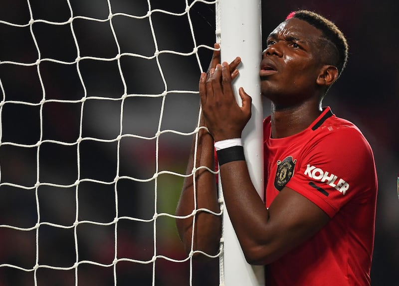 Paul Pogba played 90 minutes of Manchester United's third-round Carabao Cup match against Rochdale, picking up an ankle injury in the process. AFP