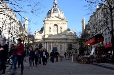 The prestigious Sorbonne University in Paris. Photo: AFP