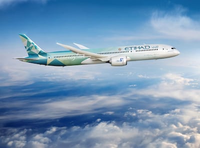 The Greenliner is a partnership between Etihad and Boeing that will see the two companies operate the jet as a research test bed for sustainability initiatives. Courtesy Etihad 