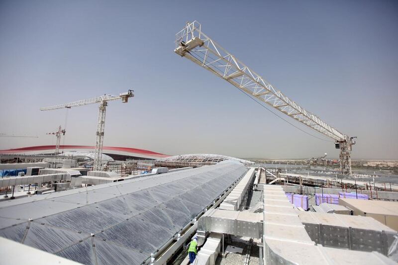 The 235,000 square metre Yas Mall, above, is due to open in November. Sammy Dallal / The National