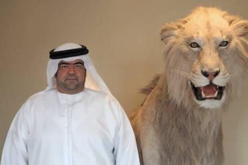 Abdullah Mohammed Al Ali, owner of Al Maha Taxidermy, is the UAE's only Emirati taxidermist Mariam Al Nuaimi / The National