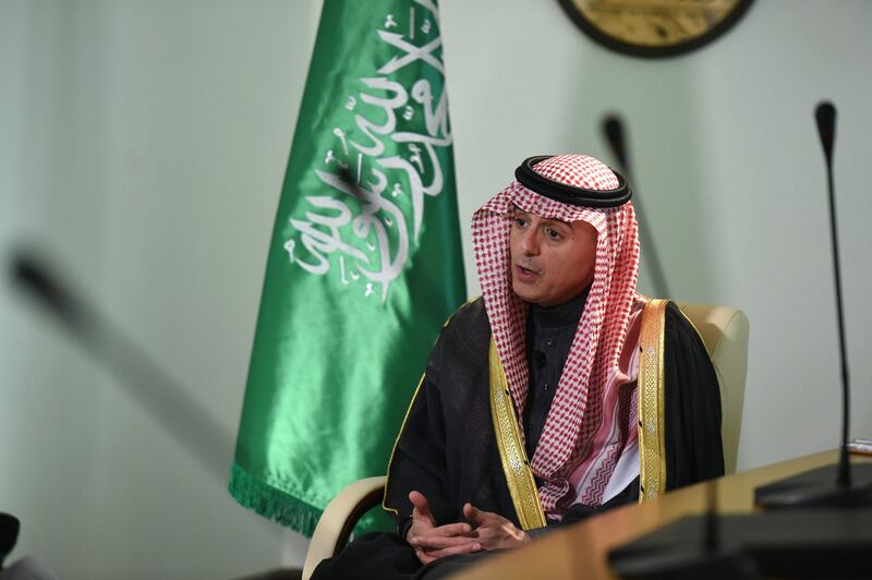 Saudi Arabia’s foreignminister Adel Al Jubeir said on February 18, 2016, that his counttry’s military intervention in Yemen would continue until the legitimate government was fully restored to power. Fayez Nureldine / AFP